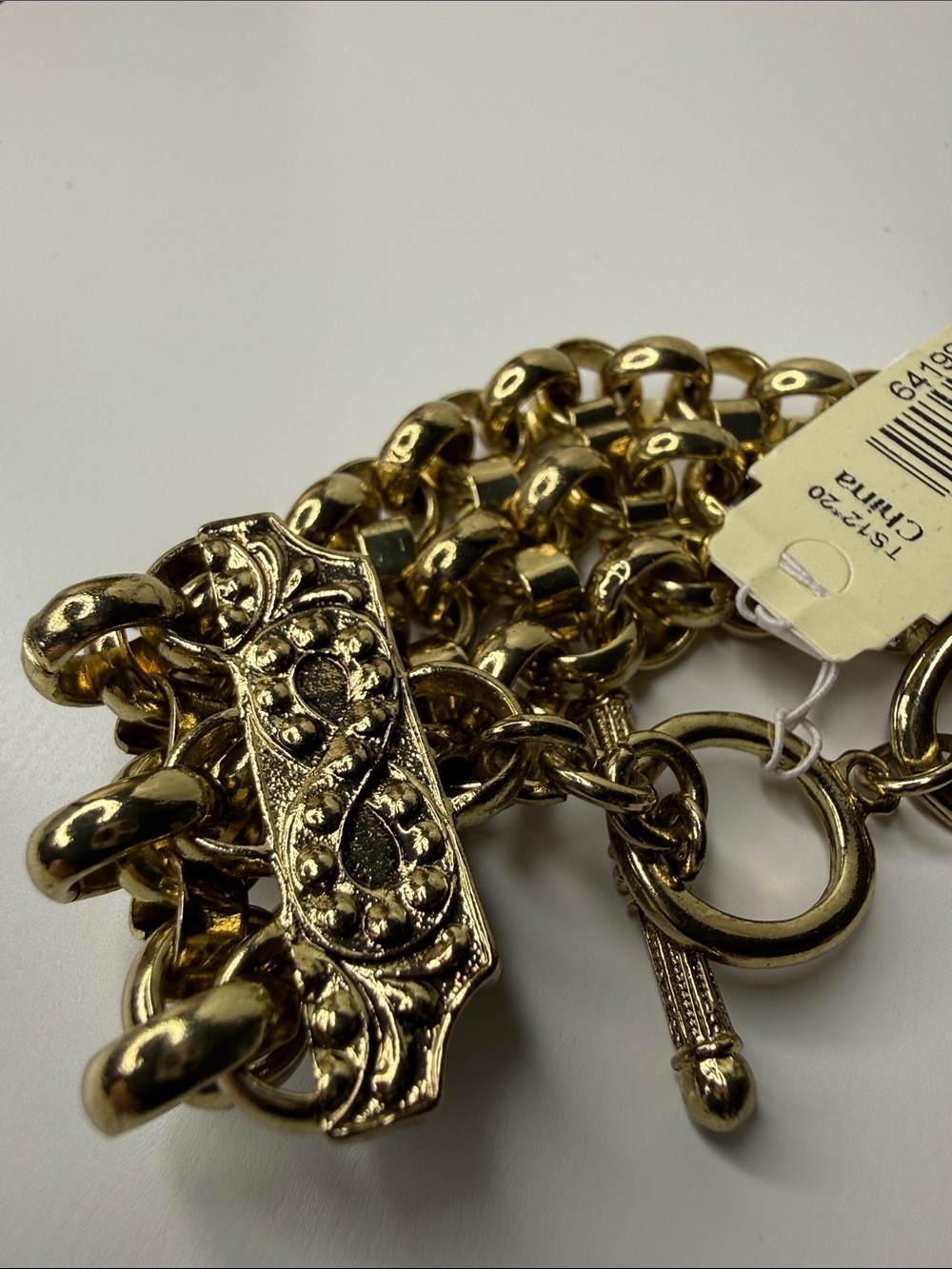 NWT 2028 offshoot of 1928 Classic Polished Gold Multi-Row Link Bracelet figure 8 - Picture 5 of 17